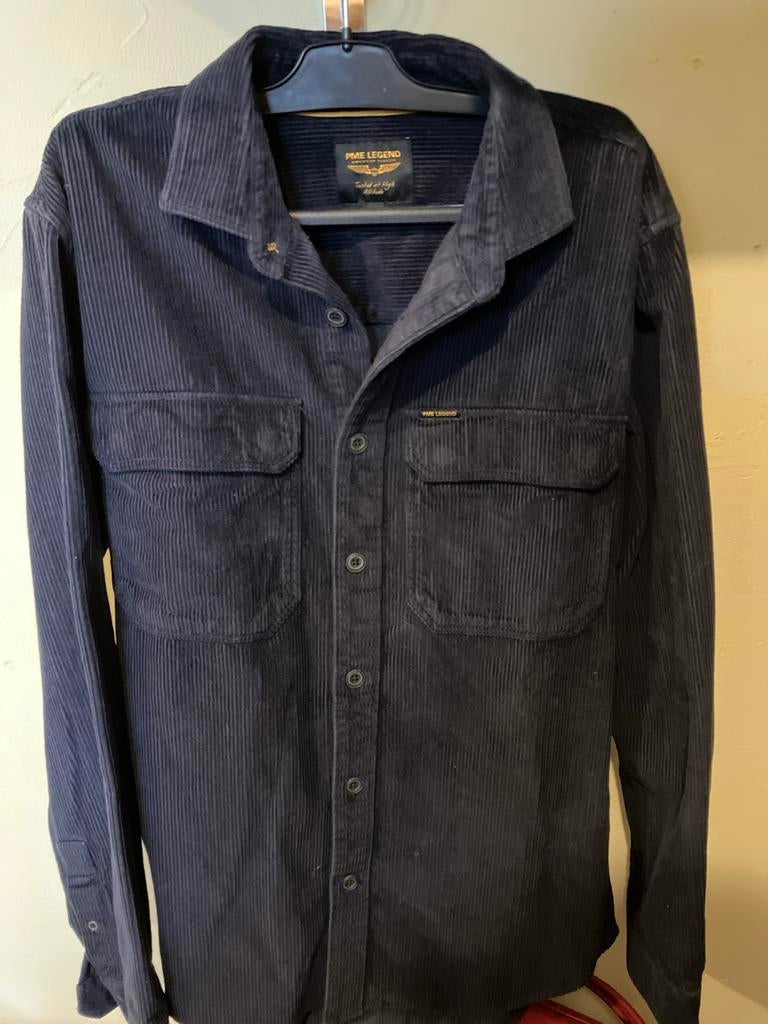 PME Legend Corduroy Overhemd - maat m- Donkerblauw, Ophalen of Verzenden, Gedragen, Blauw, Overige halswijdtes