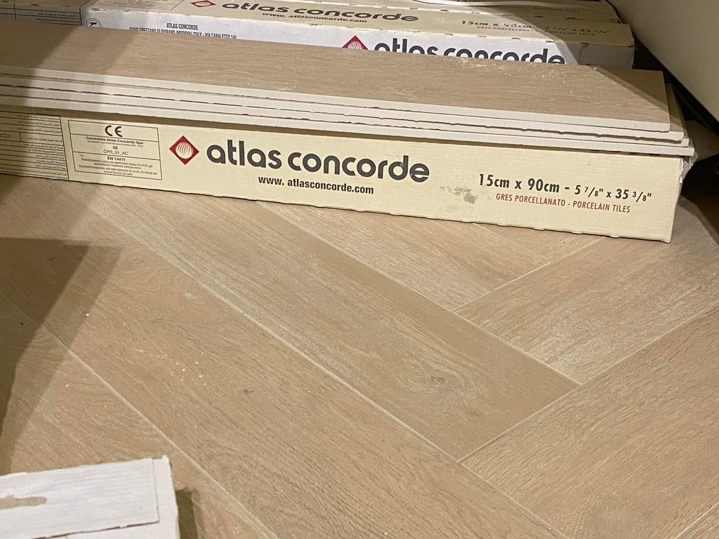 Atlas concorde houtlook tegels 9,5m2., Doe-het-zelf en Verbouw, Tegels, 60 cm of meer, Keramiek, Nieuw, 20 tot 40 cm