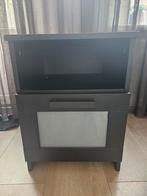 IKEA BRIMNES Nachtkastje Zwart, Huis en Inrichting, Slaapkamer | Nachtkastjes, Ophalen, Minder dan 45 cm, 55 tot 70 cm, Zo goed als nieuw