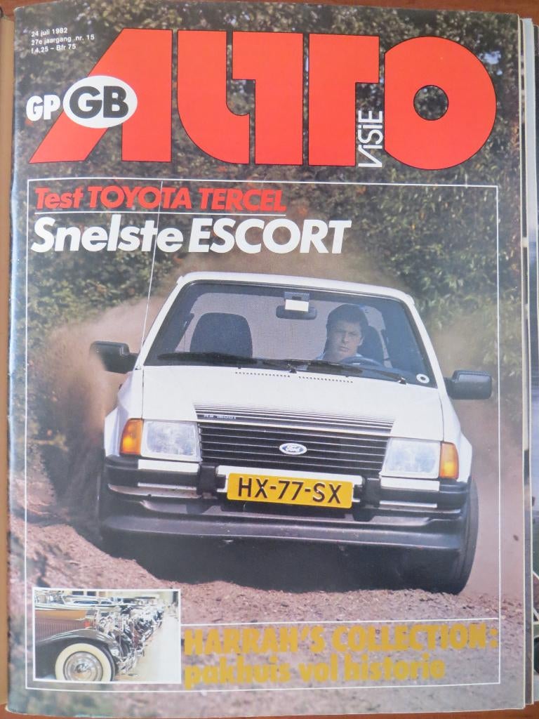 Autovisie 15 1982 Toyota Tercel, Ford Escort RS 1600i, Apal, Ophalen of Verzenden, Nieuw, Ford