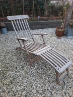 Teakhouten deckchair, Tuin en Terras, Ophalen, Teakhout, Verstelbaar
