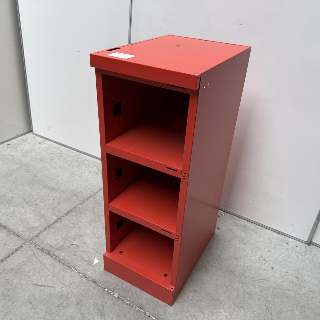 Rode metalen vakkenkast - 95x35x50 cm, Niet ingevuld, Gebruikt, Niet ingevuld, Niet ingevuld