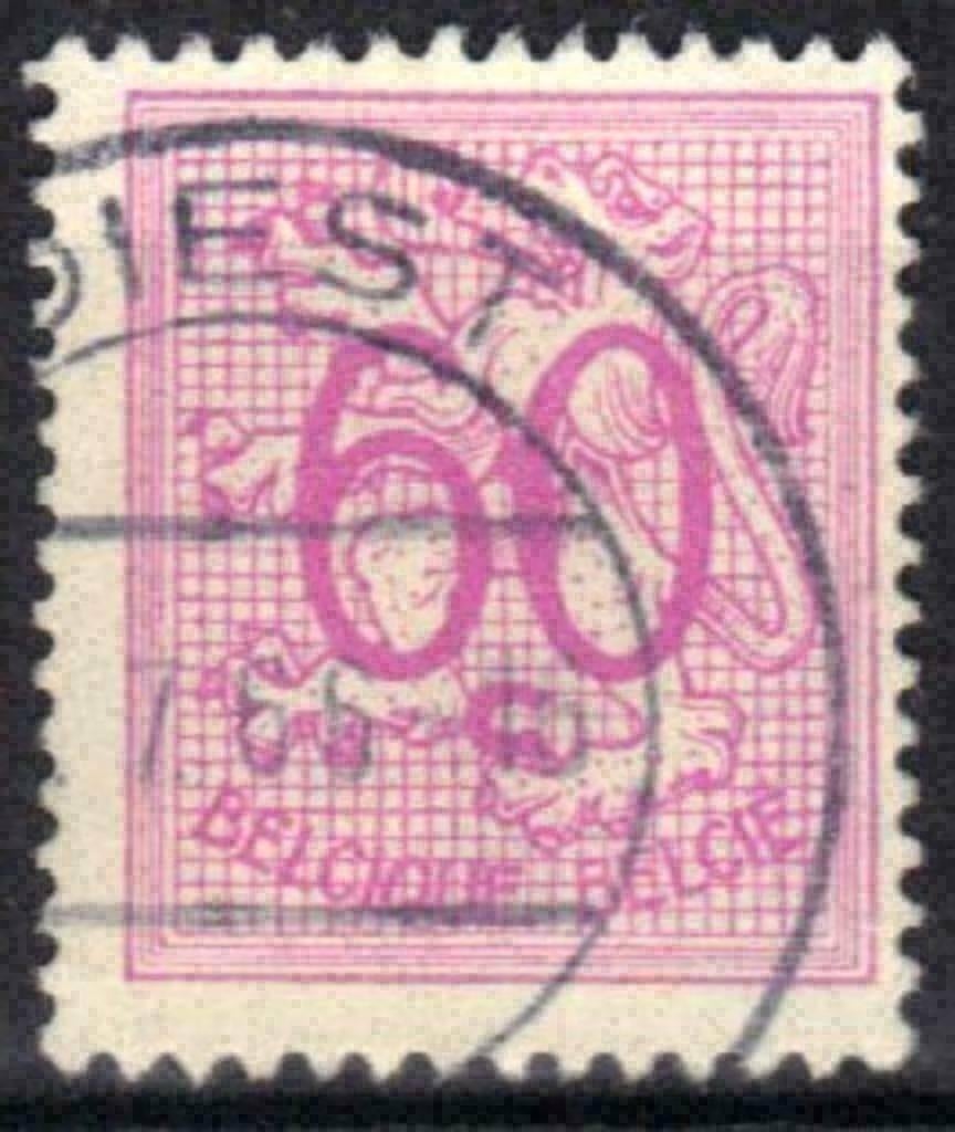 Belgie 1951 - Yvert/OBP 855 - Cijfer op heraldieke leeu (ST), Verzenden, Gestempeld