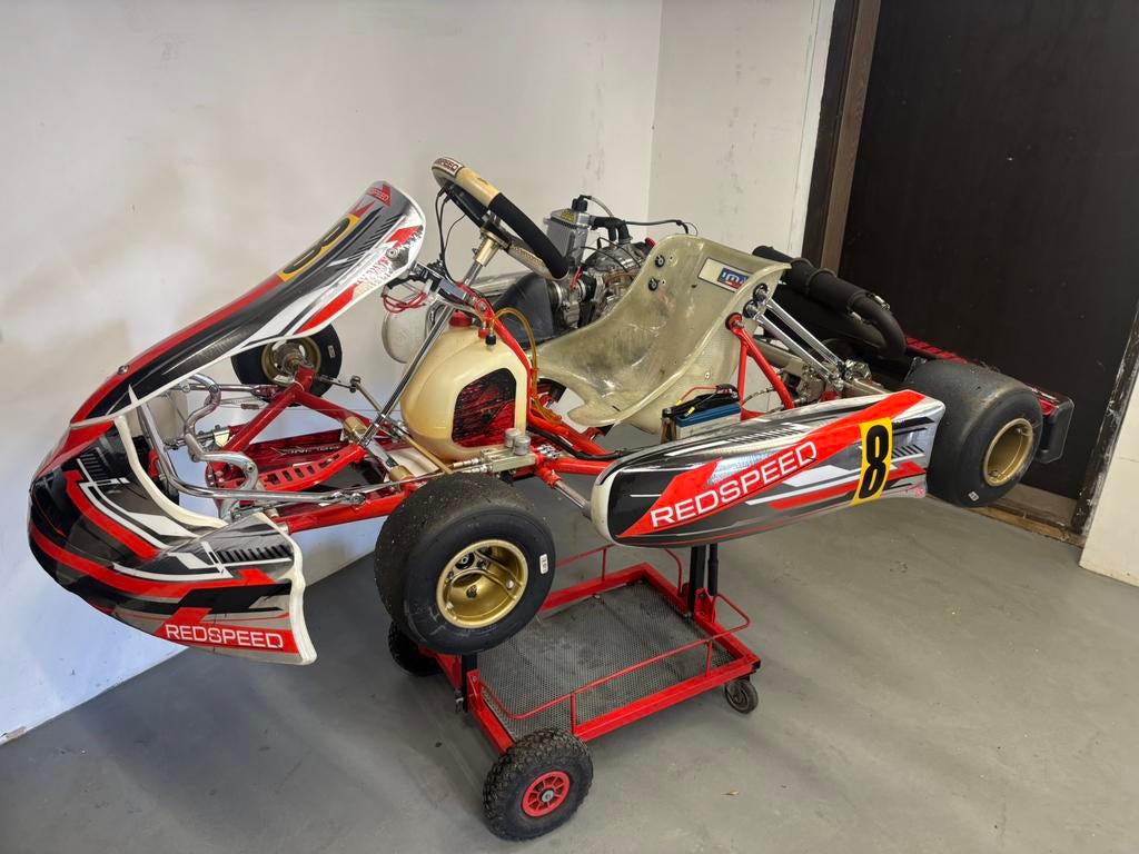 125 cc Rotax max redspeed kart. Reeds geheel gereviseerd, Ophalen of Verzenden, Kart