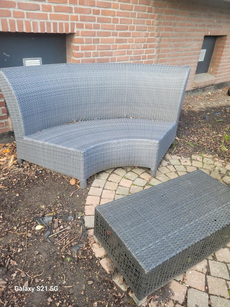 Tuinbank met tafeltje, Tuin en Terras, Tuinbanken, Ophalen, Gebruikt