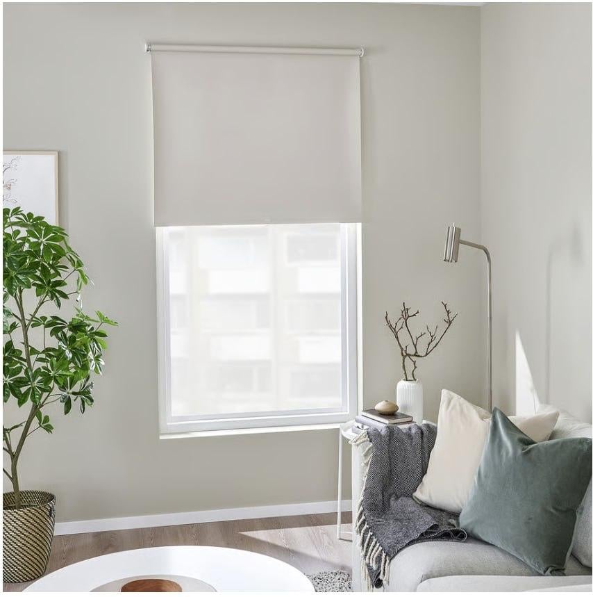 IKEA verduisterend rolgordijn, beige, 80x155 cm, Huis en Inrichting, Stoffering | Gordijnen en Lamellen, Beige, Nieuw, 150 tot 200 cm