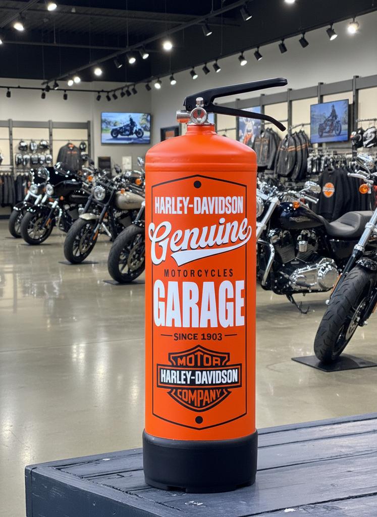 Harley-Davidson Brandblusser Decoratie, Ophalen of Verzenden, Zo goed als nieuw, Gebruiksvoorwerp
