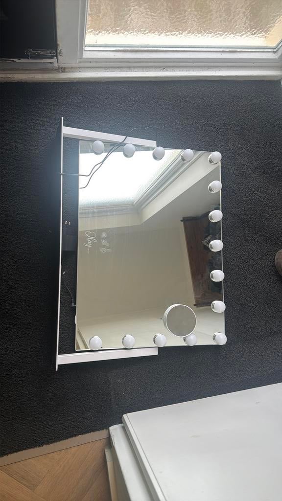 Hollywood spiegel, Ophalen, Zo goed als nieuw, Rechthoekig, Minder dan 100 cm