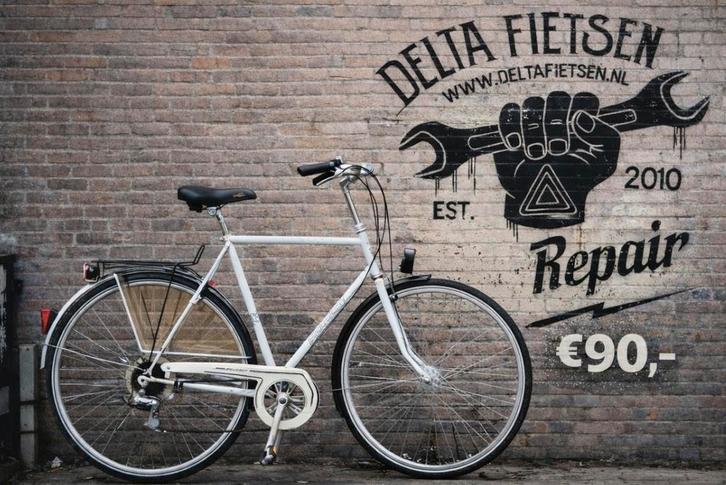 Retro Peugeot Herenfiets, Fietsen en Brommers, Fietsen | Oldtimers, 59 cm of meer, Ophalen
