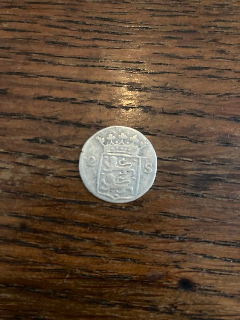 Zilveren 2 Stuiver VOC munt uit 1790 - West Friesland, Vóór koninkrijk, Zilver, Losse munt, Overige waardes