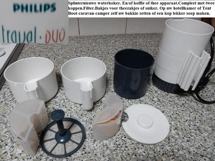 Nieuw.Waterkoker.Koffieapparaat.Thee apparaat.Compleet met, Caravans en Kamperen, Kampeeraccessoires, Nieuw, Ophalen of Verzenden