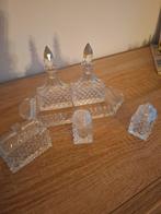 Vintage glazen peper, zout, olie en azijn stel, Ophalen