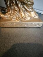 OUD EN ZWAAR 55 CM GROOT GOUDEN BEELD MOOIE STAAT VERKEREND, Ophalen of Verzenden