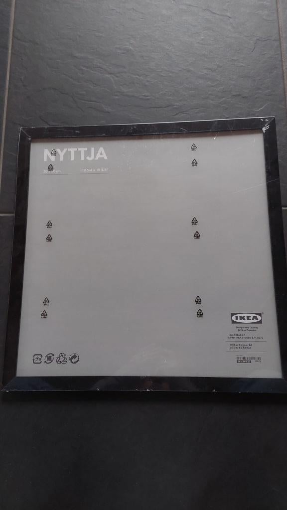 Fotolijst Ikea NYTTJA zwart 50 x 50 - nieuw, Audio, Tv en Foto, Fotografie | Fotolijsten, Ophalen, Nieuw