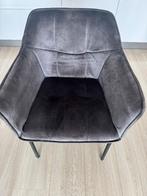 Adore velvet eetkamerstoel (5 stuks) - Noël - Grijs, Ophalen, Zo goed als nieuw, Stof, Vijf, Zes of meer stoelen