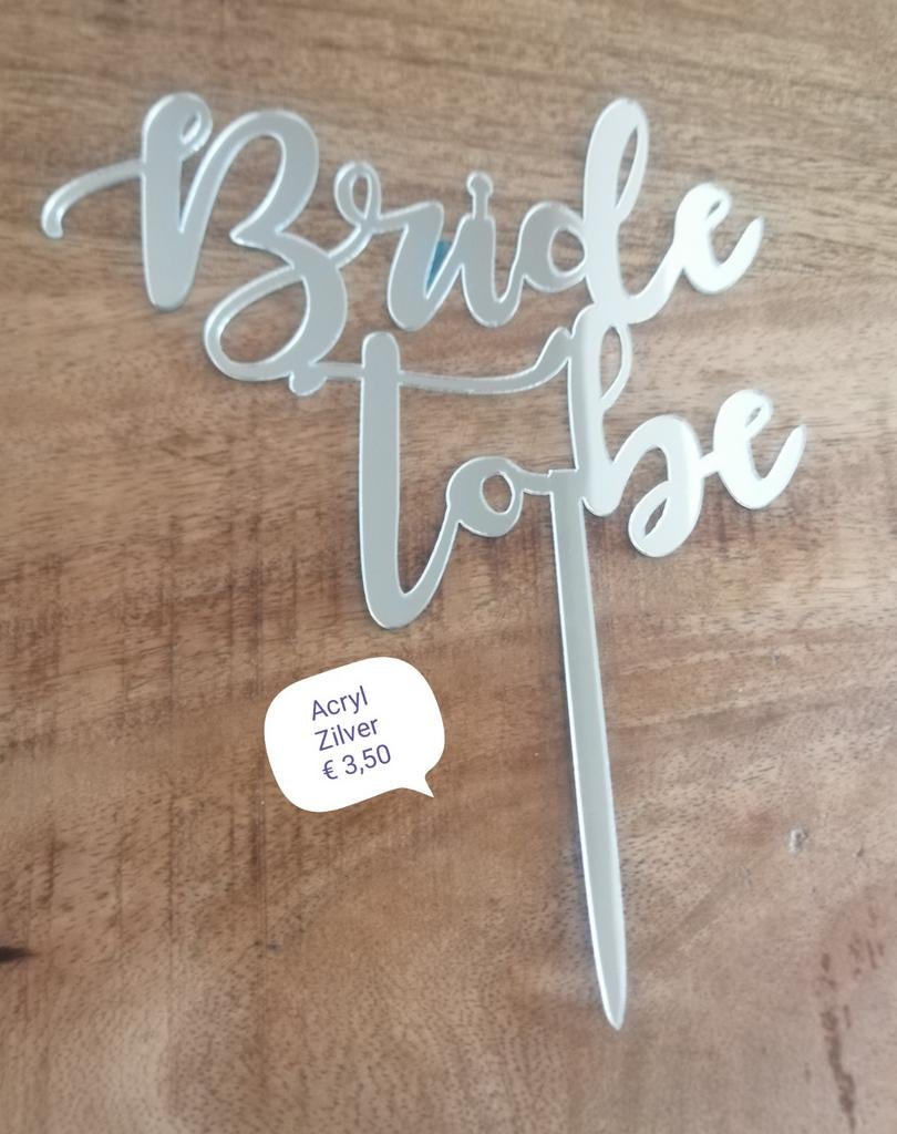 Bride to be from miss to Mrs verloving taarttopper, Ophalen of Verzenden, Nieuw, Taarten, Versiering