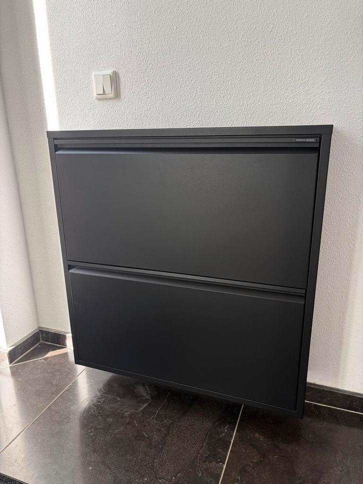 Spinder Design Billy 2 Schoenenkast - Zwart, Huis en Inrichting, Kasten | Schoenenkasten, Zo goed als nieuw, Ophalen