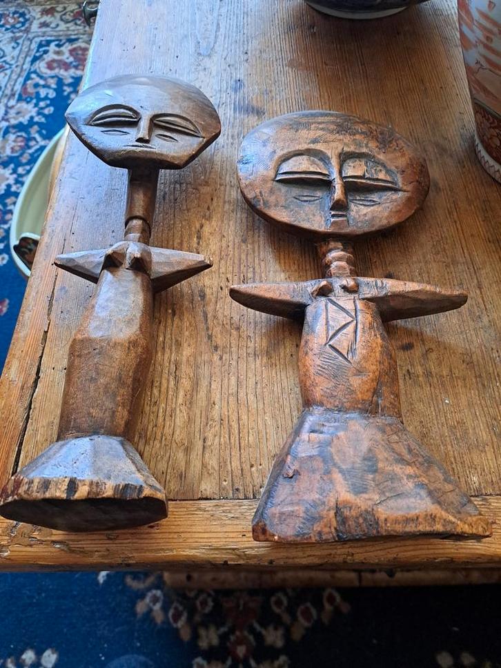 2 oude ASHANTI BEELDEN, Antiek en Kunst, Kunst | Beelden en Houtsnijwerken, Ophalen of Verzenden