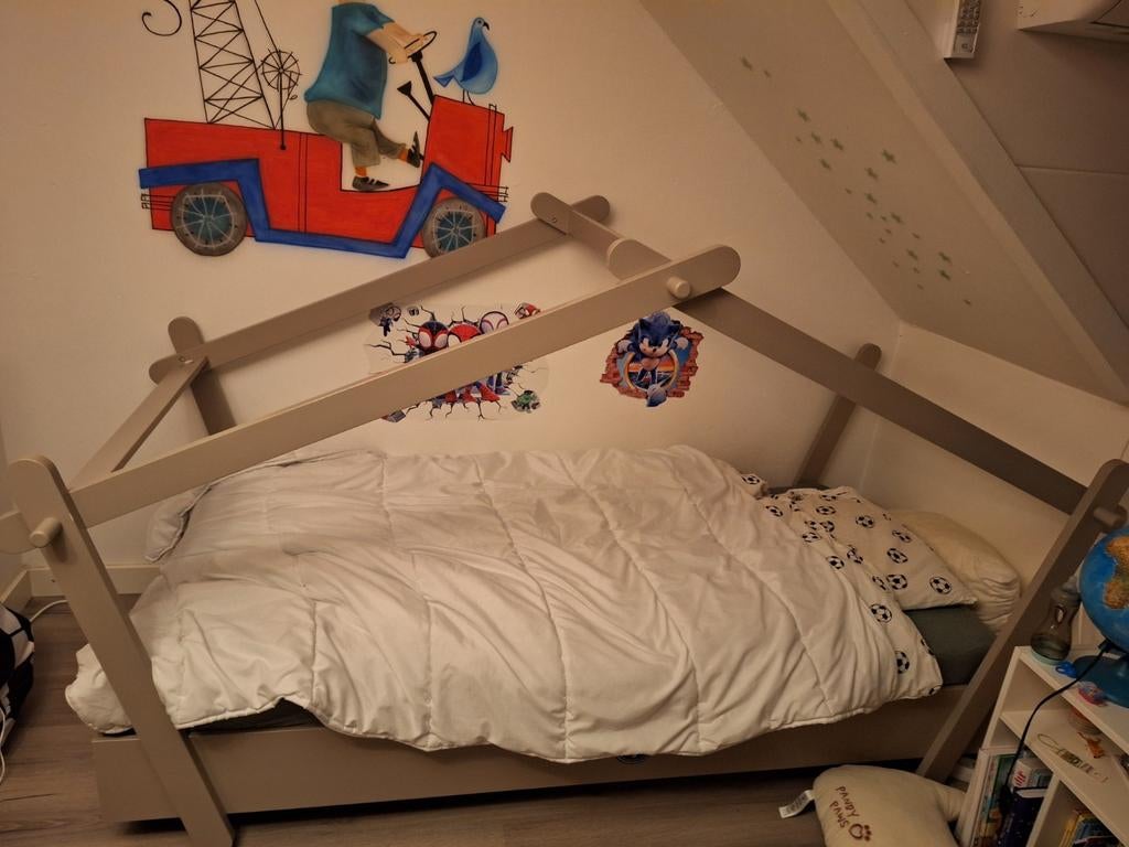 Bed met dakje, Ophalen, 180 cm of meer, 85 tot 100 cm