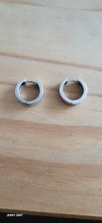 Heren/dames Zilveren klik oorbellen, Sieraden, Tassen en Uiterlijk, Oorbellen, Ophalen of Verzenden, Gebruikt, Zilver, Zilver