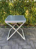 Tuin Bijzettafeltje Krukje., Ophalen, Zo goed als nieuw, Vierkant, Aluminium