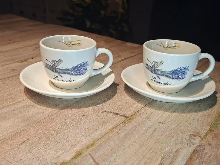 Set van 2: Jet ter Steege Lavender Kop en Schotel - NIEUW, Huis en Inrichting, Keuken | Servies, Nieuw, Kop(pen) en/of Schotel(s)