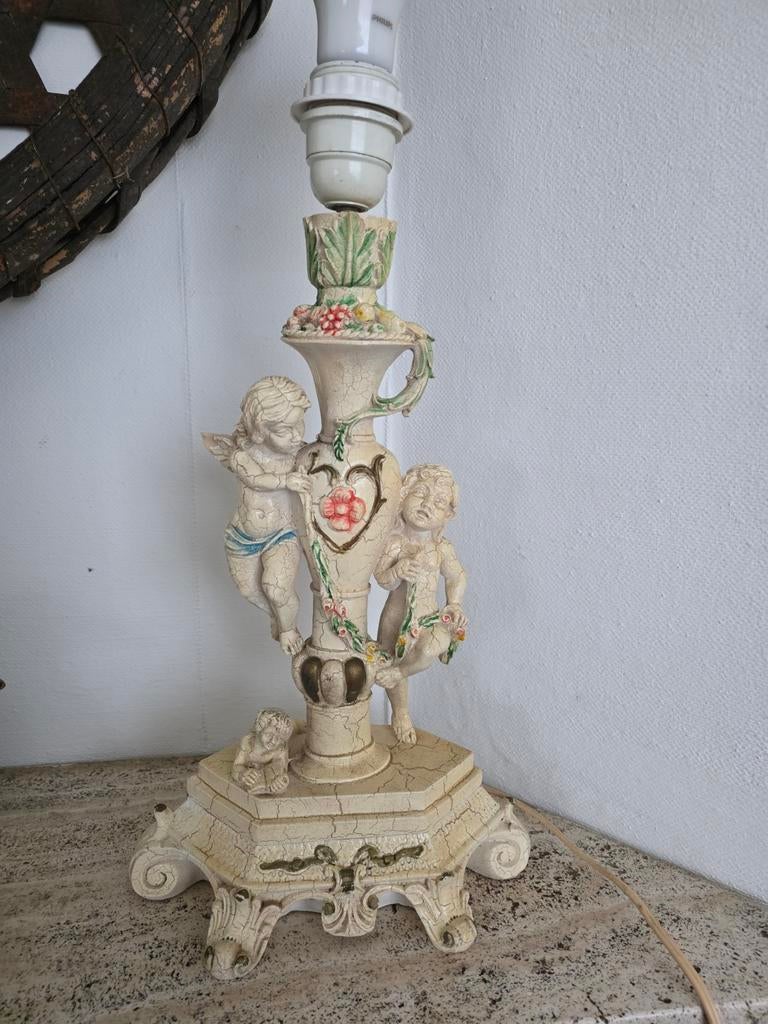 Antieke Franse Engelen lamp, Antiek en Kunst, Ophalen of Verzenden