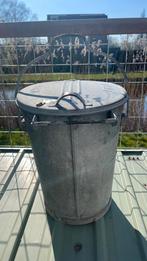 Antieke zinken prullenbak goede staat vuilnisbak zink, 40 liter of meer, Ophalen, Gebruikt, Minder dan 50 cm