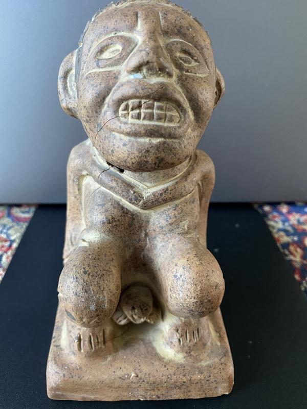 Azteeks Vruchtbaarheidsbeeldje voorstellende de godin Tlazol, Verzamelen, Beelden en Beeldjes, Gebruikt, Overige typen, Ophalen of Verzenden