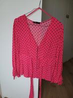 Zara fuchsia blouse met stippen - Maat S, Zara, Ophalen of Verzenden, Roze, Maat 36 (S)