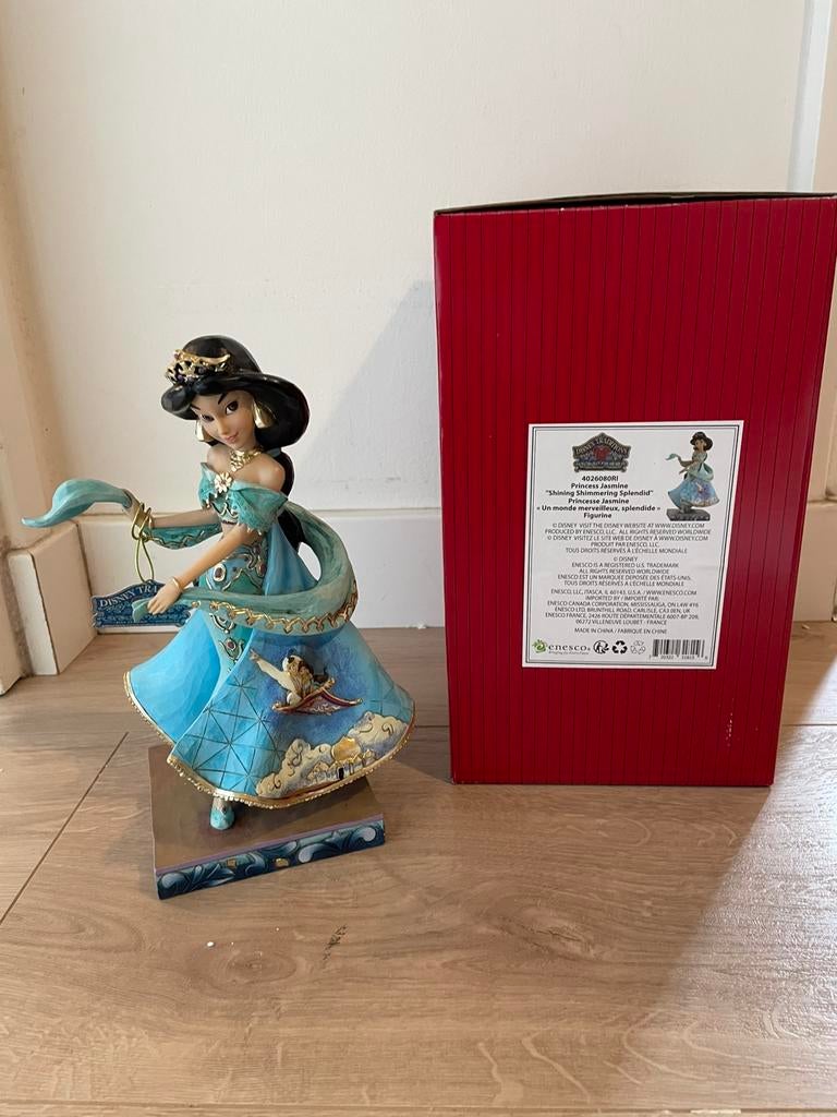 Disney traditions jim shore aladdin Royal Gown Jasmine, Ophalen of Verzenden, Zo goed als nieuw, Beeldje of Figuurtje