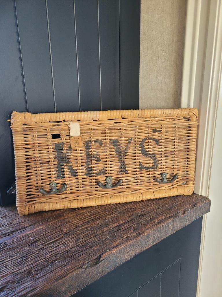 Keys sleutelrek rek rekje rotan ratten riet RM riviera, Overige materialen, Gebruikt, Overige typen, Ophalen of Verzenden