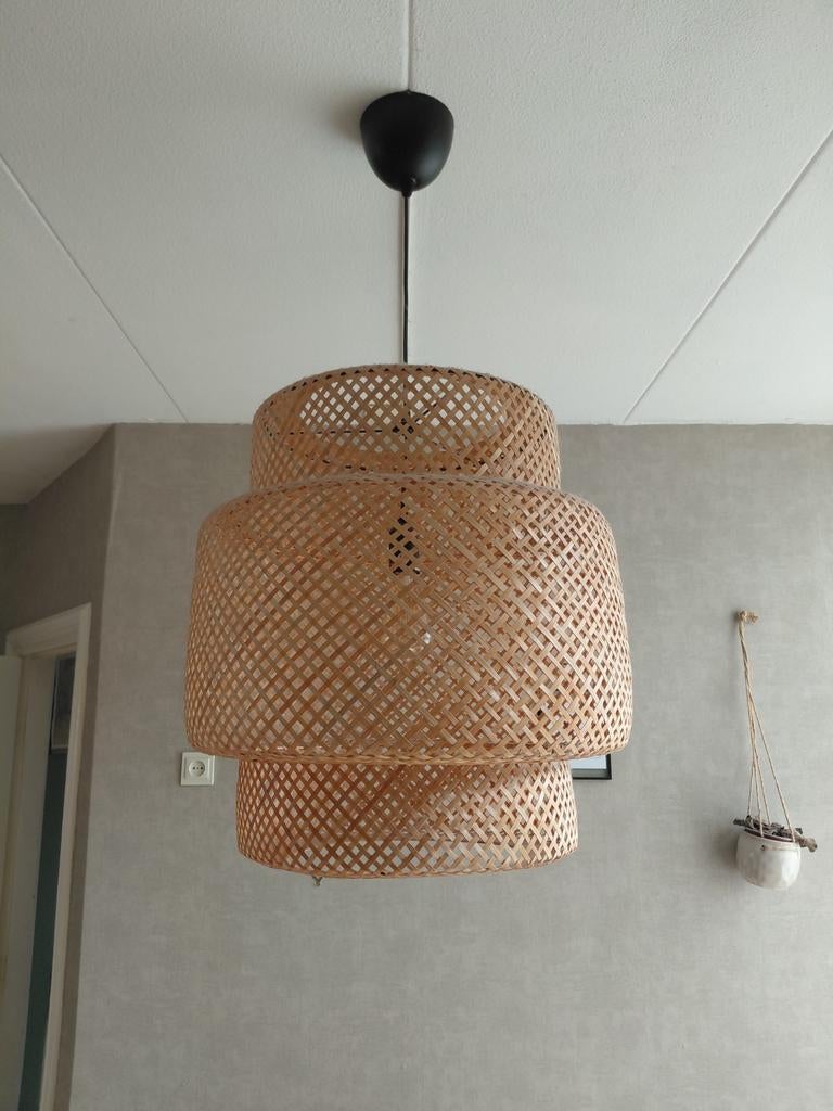 Ikea lamp Sinnerlig bamboe, Ophalen, Zo goed als nieuw, Minder dan 50 cm
