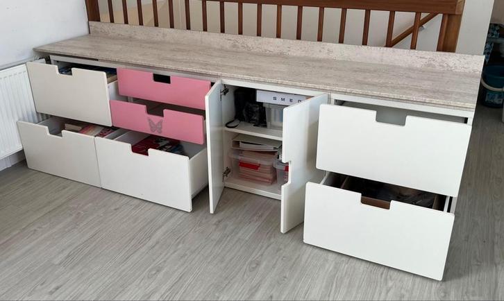 IKEA Stuva kastjes met bovenblad, Kinderen en Baby's, Kinderkamer | Commodes en Kasten, 105 cm of meer, Minder dan 75 cm, 50 tot 70 cm