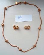 AVON Ketting met bijpassende oorbellen. Goldplated., Ophalen of Verzenden, Nieuw, Goud, Overige materialen