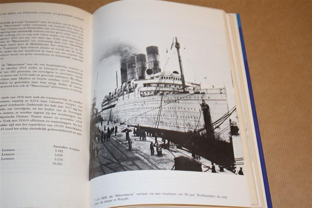 Boek. De snelste oceaanreuzen. Strijd om de blauwe wimpel., Verzamelen, Scheepvaart, N.v.t., N.v.t., Ophalen of Verzenden, Zo goed als nieuw