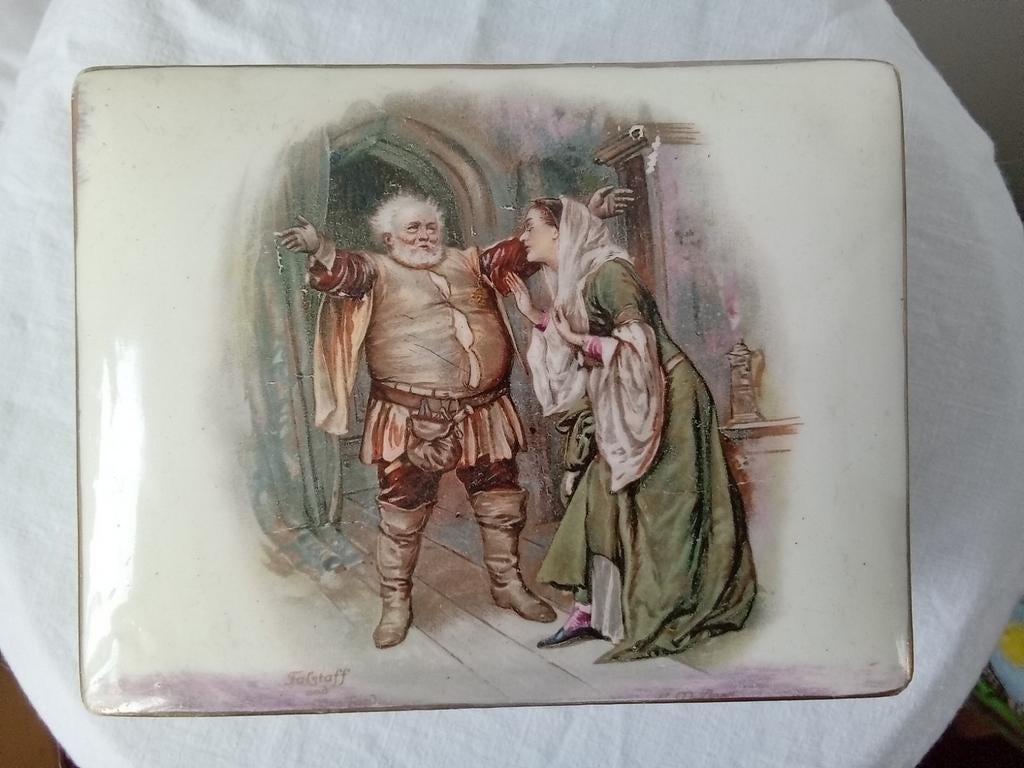 Antiek porseleinen trinket box, Ophalen of Verzenden