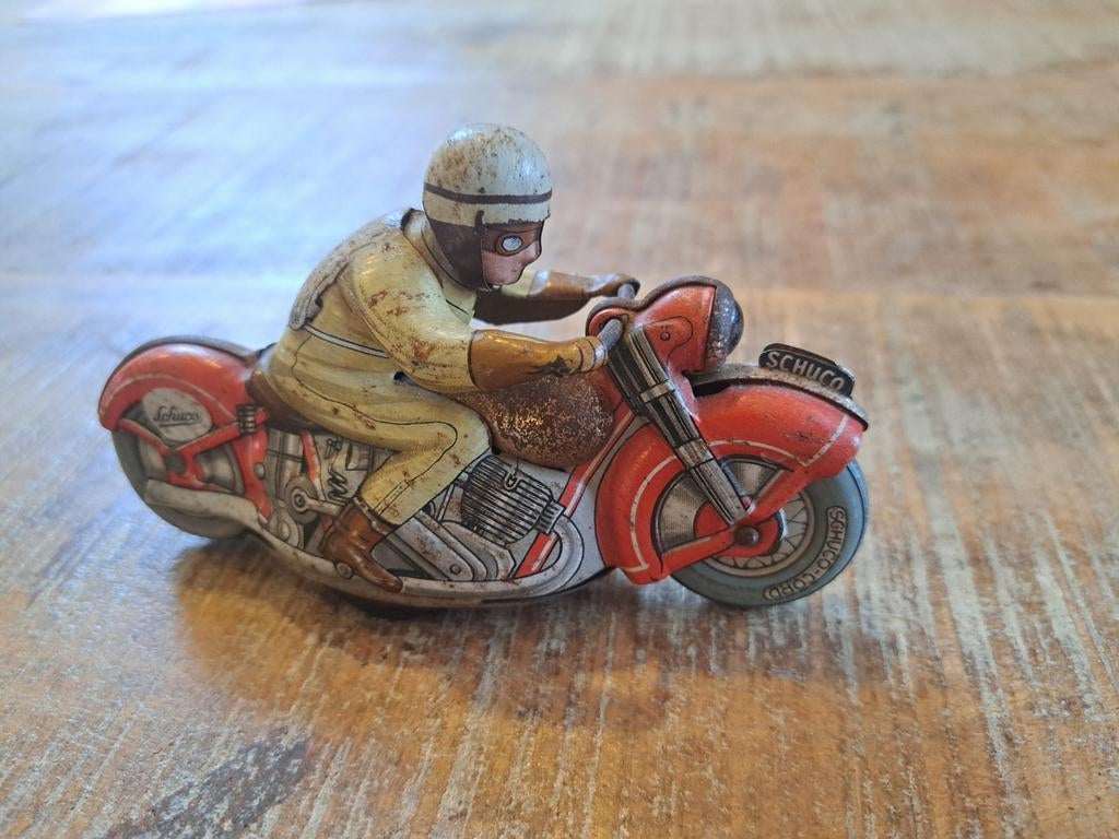 Vintage Schuco Motodrill 1006, zonder sleutel., Verzamelen, Speelgoed, Ophalen, Gebruikt