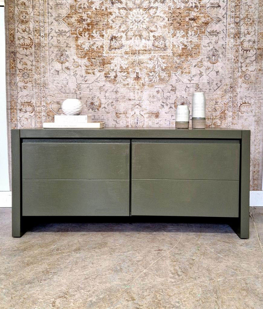Army groen kastje/ modern look dressoir, Donyavimin@gmail.com, Mina Donyavi Meubels, Ophalen of Verzenden, Zo goed als nieuw