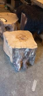 Bijzondere boomstamtafel, Ophalen, Minder dan 55 cm, ., Rond