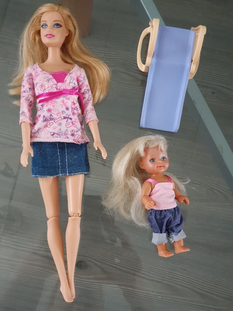 Mattel barbie en kind samen 5 euro, Ophalen of Verzenden, Pop