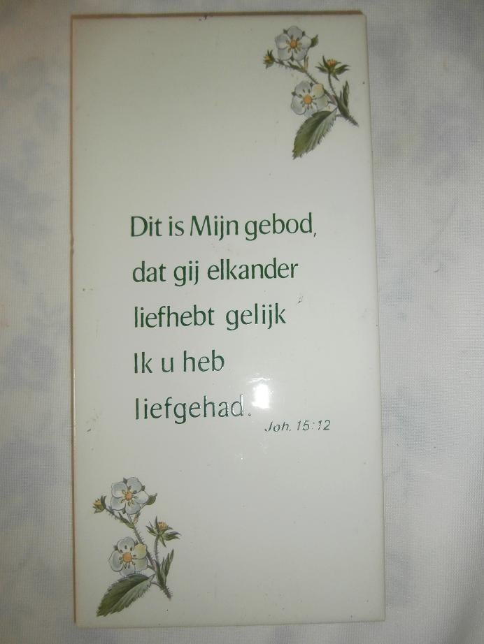Tegel,  dit is  mijn gebod, Huis en Inrichting, Ophalen of Verzenden, Zo goed als nieuw