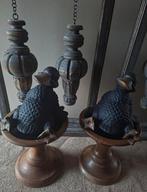 Houten raamdecoratie set en stenen eenden, Ophalen, Gebruikt