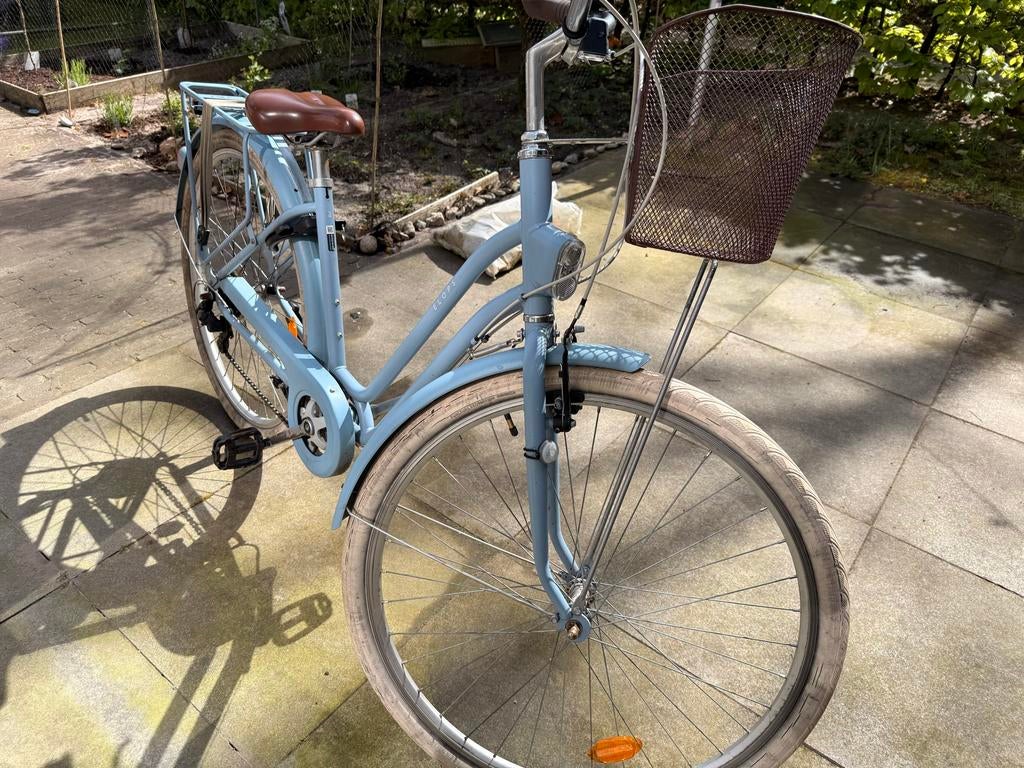 Stationsfiets: Elops 520 meisjesfiets, 28 inch, 6 versn., Ophalen, Gebruikt, 26 inch of meer, Versnellingen