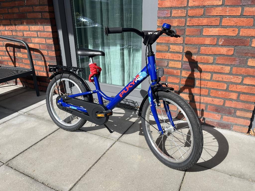 Puky Youke 18 inch kinderfiets met bagagedrager, Fietsen en Brommers, Fietsen | Kinderfietsjes, Ophalen, Zo goed als nieuw, 16 tot 20 inch