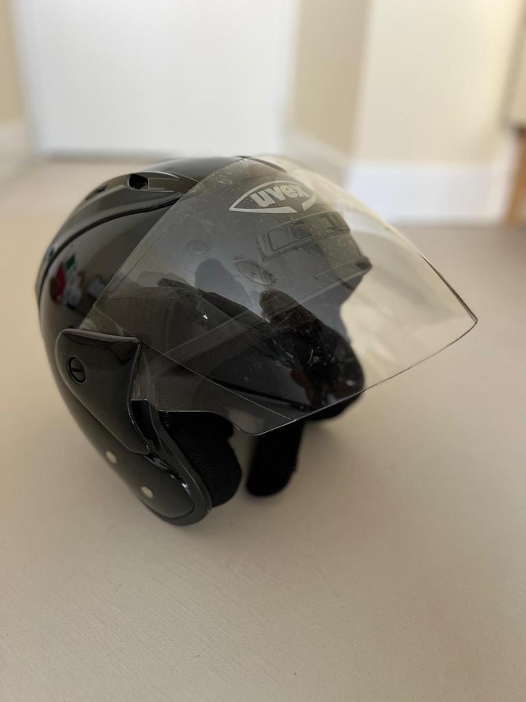 UVEX Jethelm Maat S - Zwart, Motoren, Kleding | Motorhelmen, Overige merken, Jethelm, Ophalen of Verzenden, S