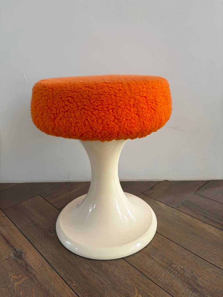 Vintage Emsa tulip Space Age kruk met de originele bekleding, Ophalen of Verzenden, Zo goed als nieuw, Kunststof