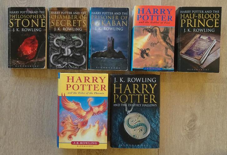 Harry Potter boekenreeks Engels 7 boeken J.K. Rowling, Verzamelen, Harry Potter, Gebruikt, Boek of Poster, Ophalen