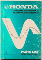 Honda CB250 K2 CB350 K2 CL250 K2 CL350 K2 Parts List (7500z), Ophalen of Verzenden, Honda