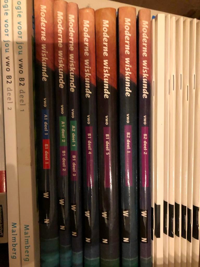 Moderne Wiskunde vwo A1, A2, B1, B2 schoolboeken, Ophalen of Verzenden, Gelezen, VWO, Wiskunde A